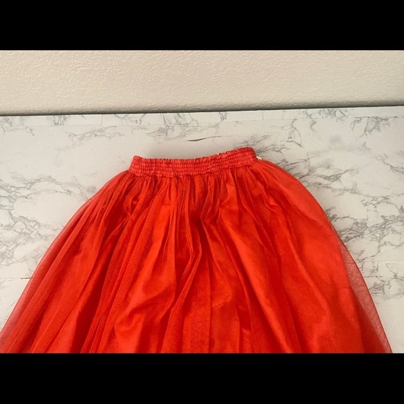 Tiered Gypsy Skirt Belly Dance Tribal Festival Boho Ethnic Sz 2 Red Maxi F1​​​ - Picture 1 of 4